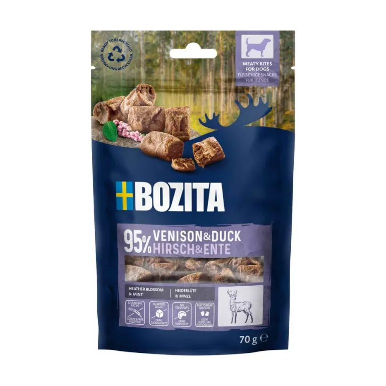 Bozita Snacks Meatybites peura ja ankka 70 g