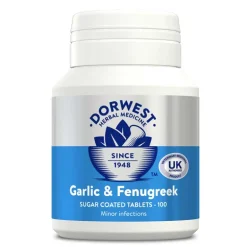 Dorwest Herbs Valkosipuli-Kreikanherne luontaistuote lemmikille