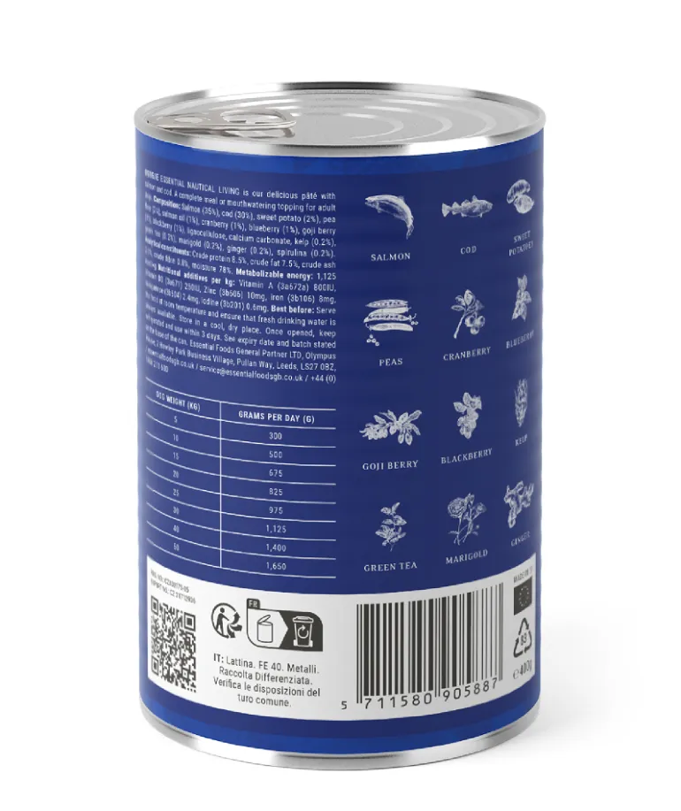 ESSENTIAL NAUTICAL LIVING PATÈ 400 g koiran märkäruoka