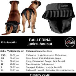 FinNero Ballerina juoksuhousut musta