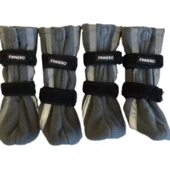 FinNero Halla Reflective koiran tossut, harmaa