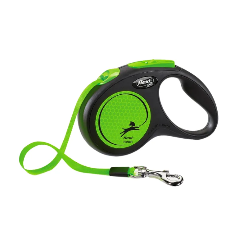Flexi New Neon 5 m kelatalutin nauhalla M