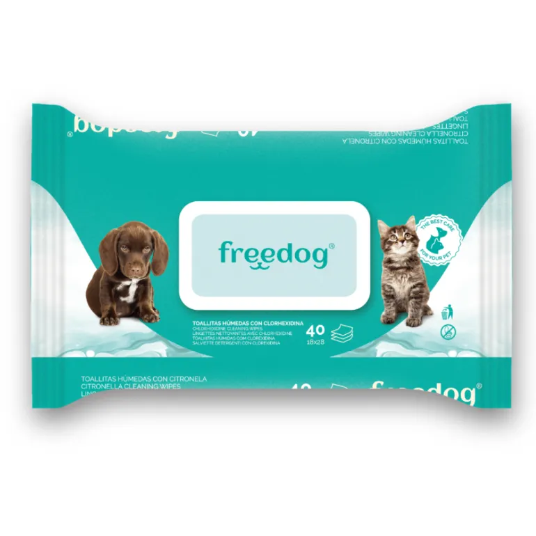 Freedog kosteuspyyhe lemmikille, antiseptinen