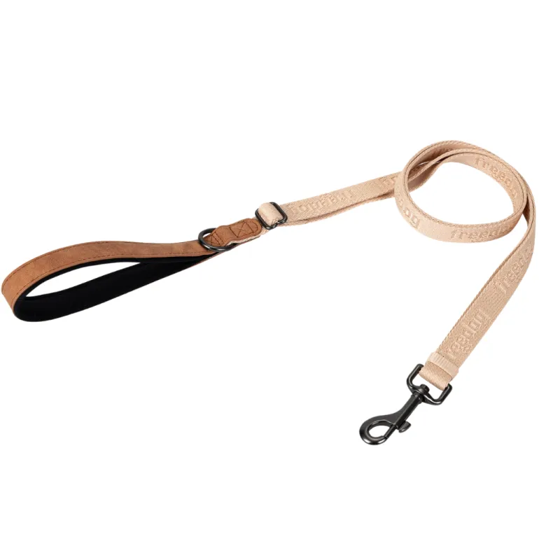 Freedog Linum Leash säädettävä koiran talutushihna, beige