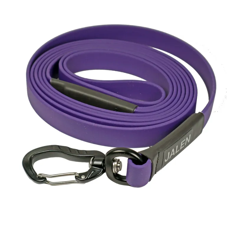 JALEN Biothane talutin alumiinilukolla, violetti