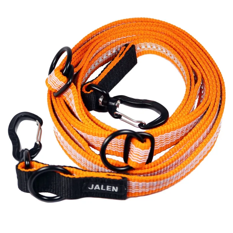 JALEN Grip monitoimihihna heijastava alumiinilukolla 3 m, oranssi