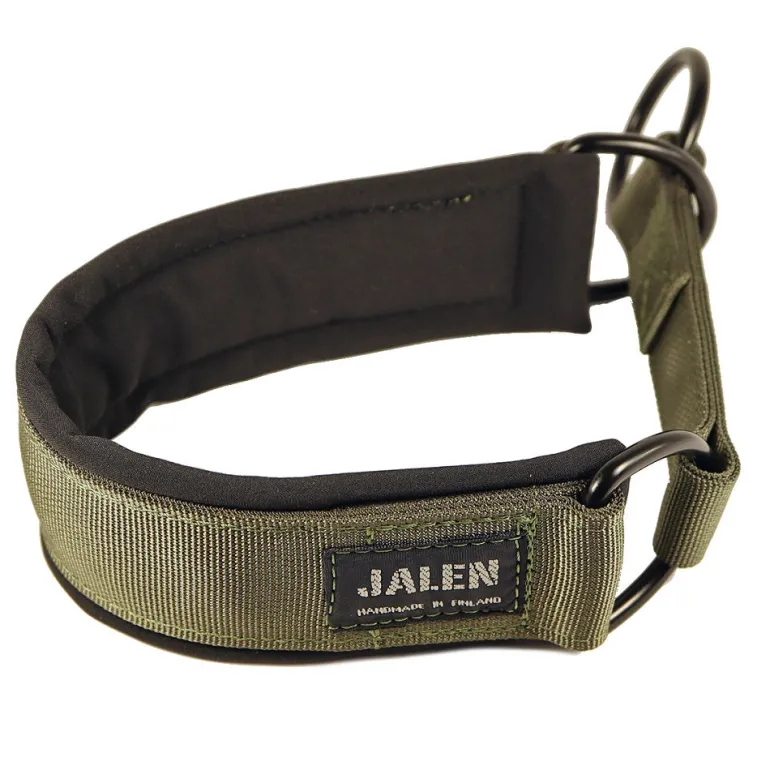 JALEN Puolikiristävä kaulapanta 55 mm, oliivi-musta