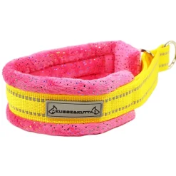 Kusse&Kutta Pehmo puolikiristävä kaulapanta, pinkki kimalle