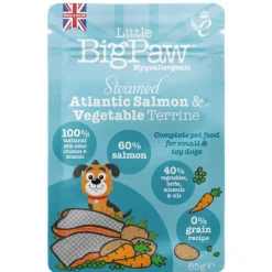 Little BigPaw Steamed Atlantic Salmon & Vegetable Dinner 85 g koiran märkäruoka