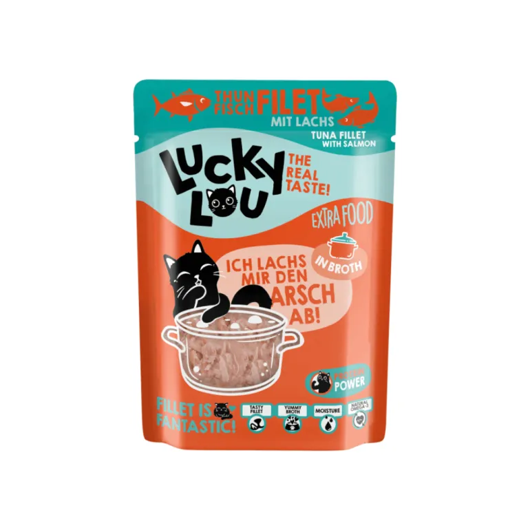 Lucky Lou Extra tonnikala ja lohi kastikkeessa 70 g
