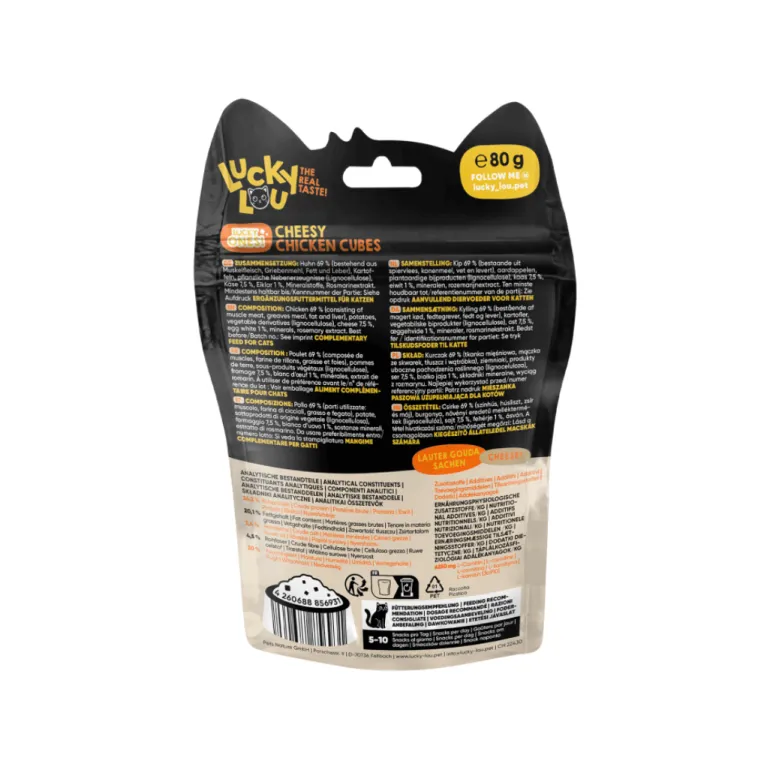 Lucky Lou Lucky Ones juusto ja kana kuutiot 80 g