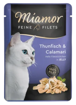 Miamor Feine Filets Tonnikala ja Mustekala hyytelössä 100 g kissan märkäruoka