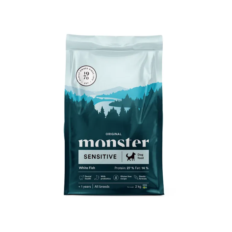 Monster Original Sensitive White fish koiran kuivaruoka