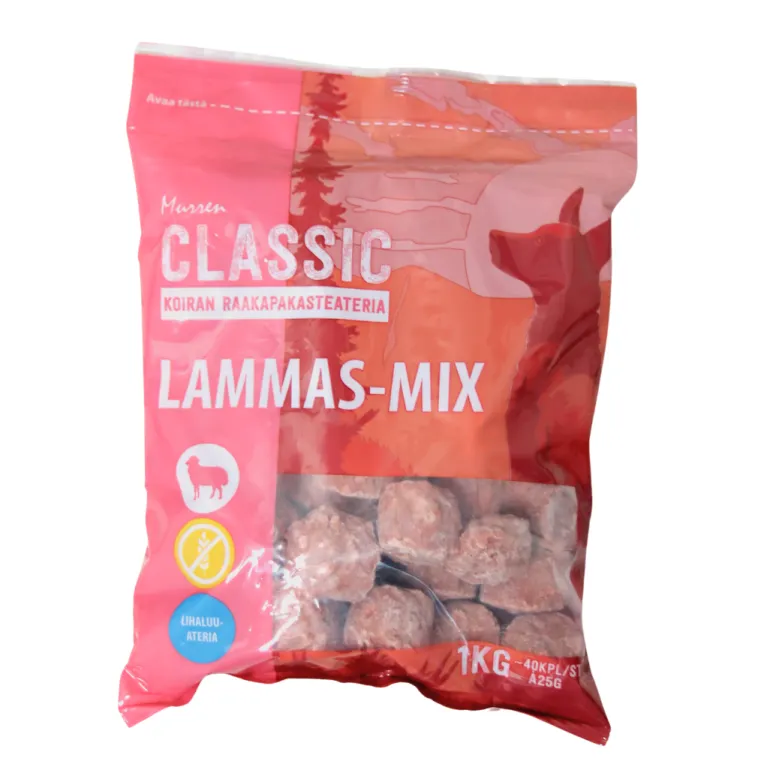 Murren Classic Lammas-mix 1 kg koiran raakaruoka