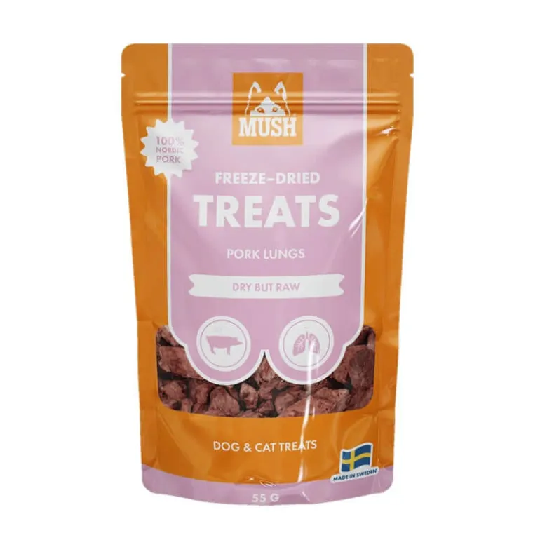 MUSH Freeze-dried Treat pakastekuivattu possun keuhko 55 g