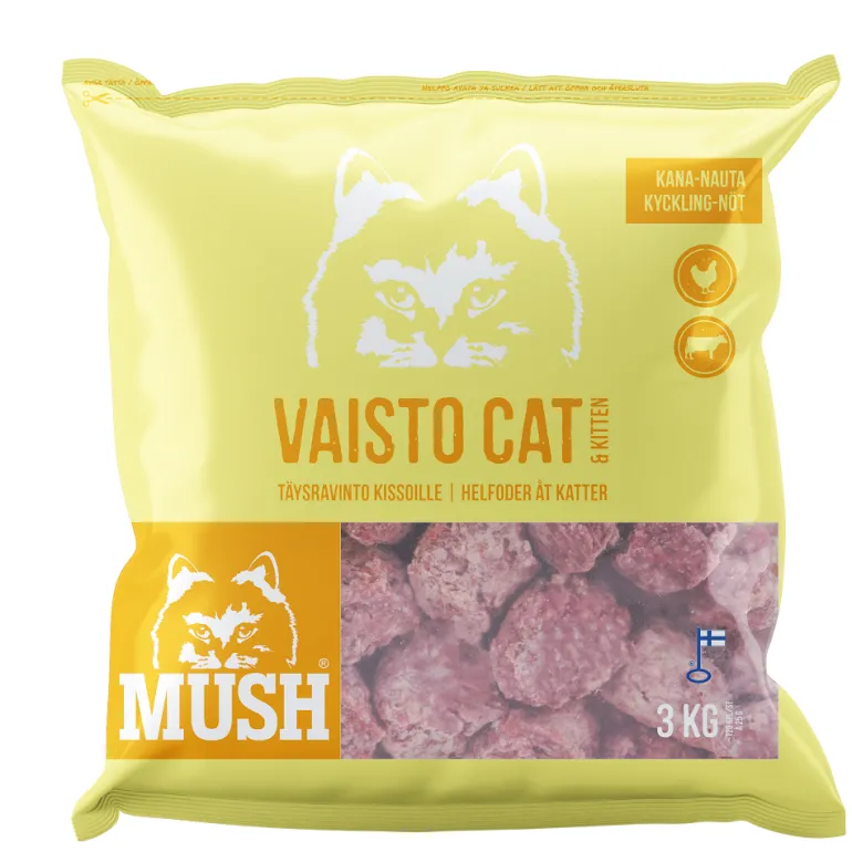 MUSH Vaisto Cat keltainen Kana-nauta 3 kg