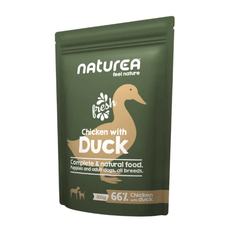 Naturea Dog Kana ja ankka koiran märkäruoka 300 g