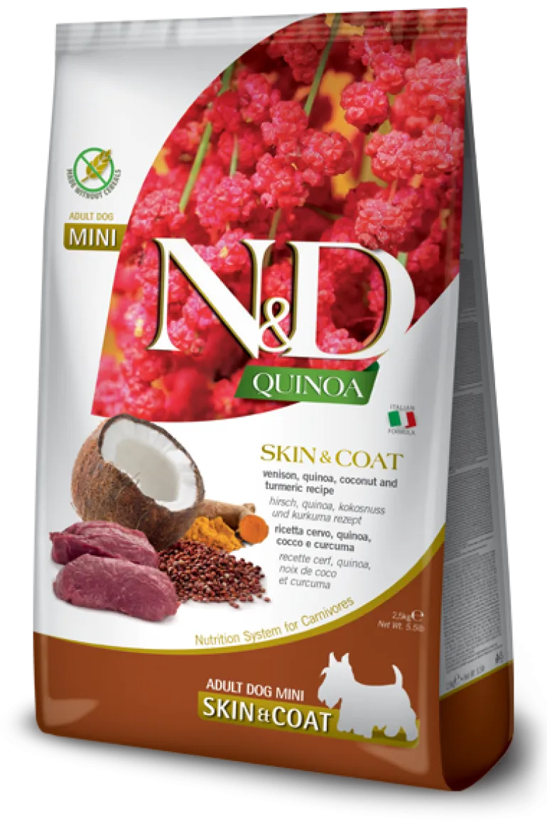 N&D Dog Skin & Coat Peura Mini viljaton kuivaruoka 2,5 kg