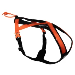 Non-stop dogwear Rush harness lyhyt vetovaljas, musta-oranssi