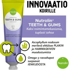 Nutrolin Teeth & gums tahna 200 g koiran suun hyvinvointiin