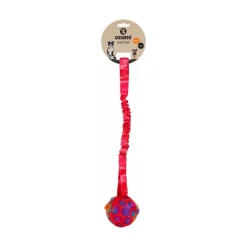 Ozami Play-n-tug joustava vetolelu pallolla 50 cm, pinkki