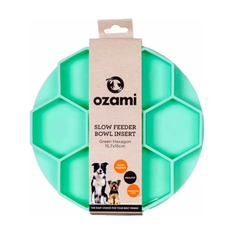Ozami Slow Feeder Bowl Insert Hexagon, vihreä
