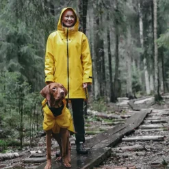 PAIKKA Heijastava koiran sadetakki, keltainen