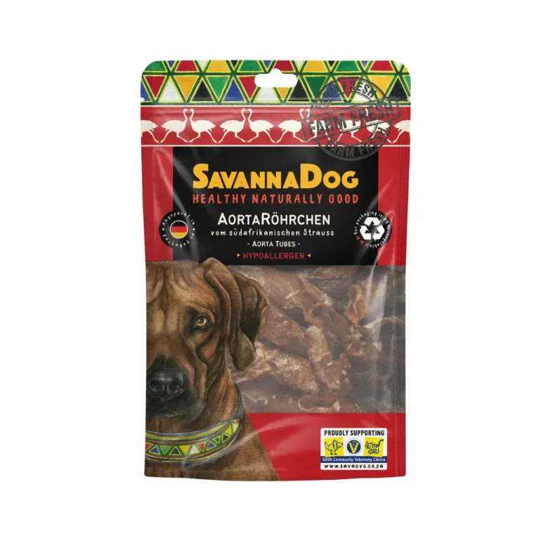 Savanna Dog Strutsin aorttaputket 70 g