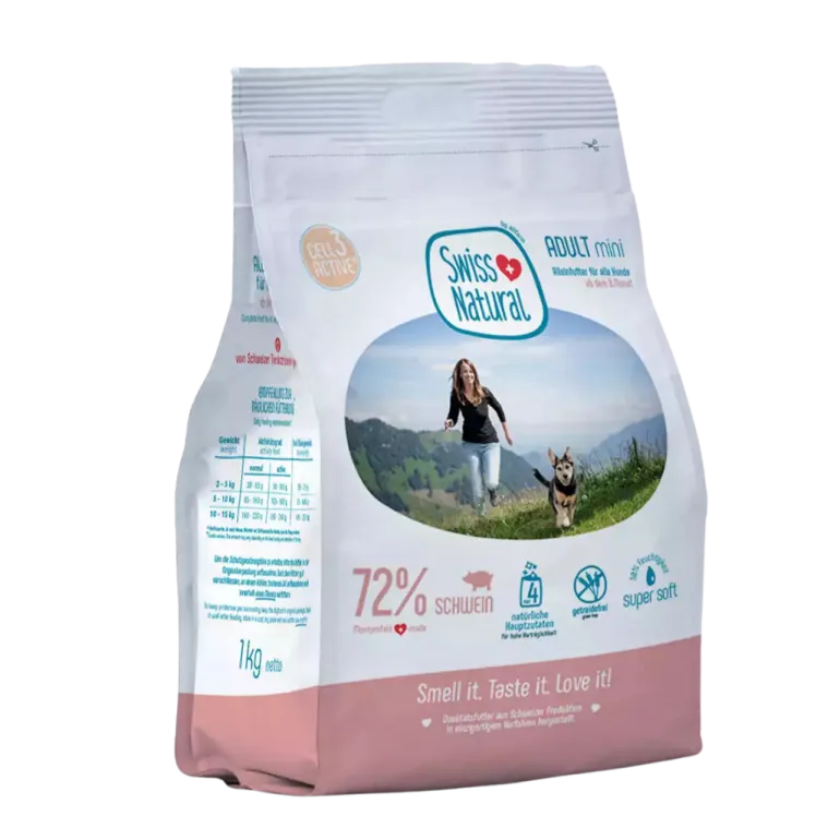 Swiss Natural Adult Mini possu 1 kg puolikostea täysravinto